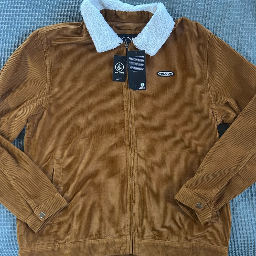 NWT Volcom Brown Corduroy Jacket